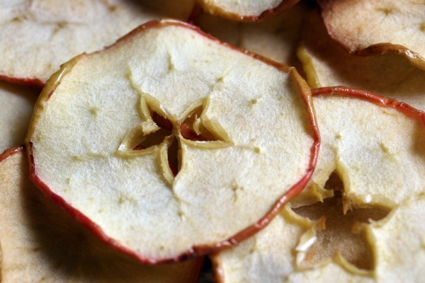  Les pommes séchées sont plusieurs fois plus caloriques que les pommes fraîches.