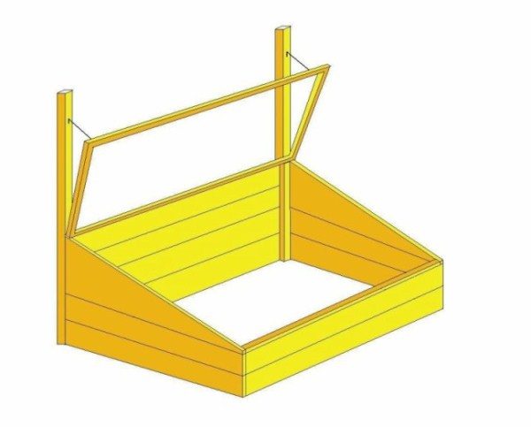  La conception de la serre à poivre en bois avec cadre pliant