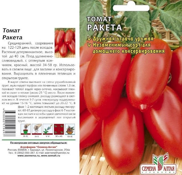  Description et caractéristiques de la fusée tomate