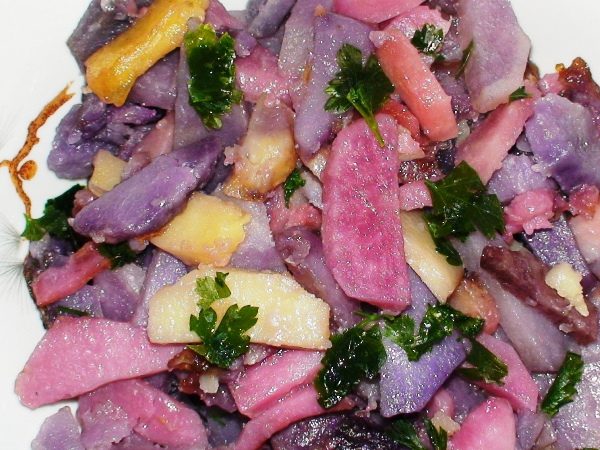  Pommes de terre frites violettes
