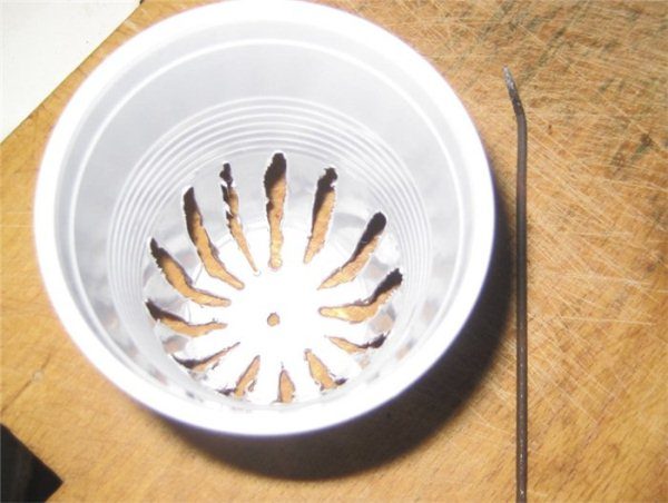  Le pot pour la culture hydroponique peut être fait à la main en utilisant des gobelets en plastique.